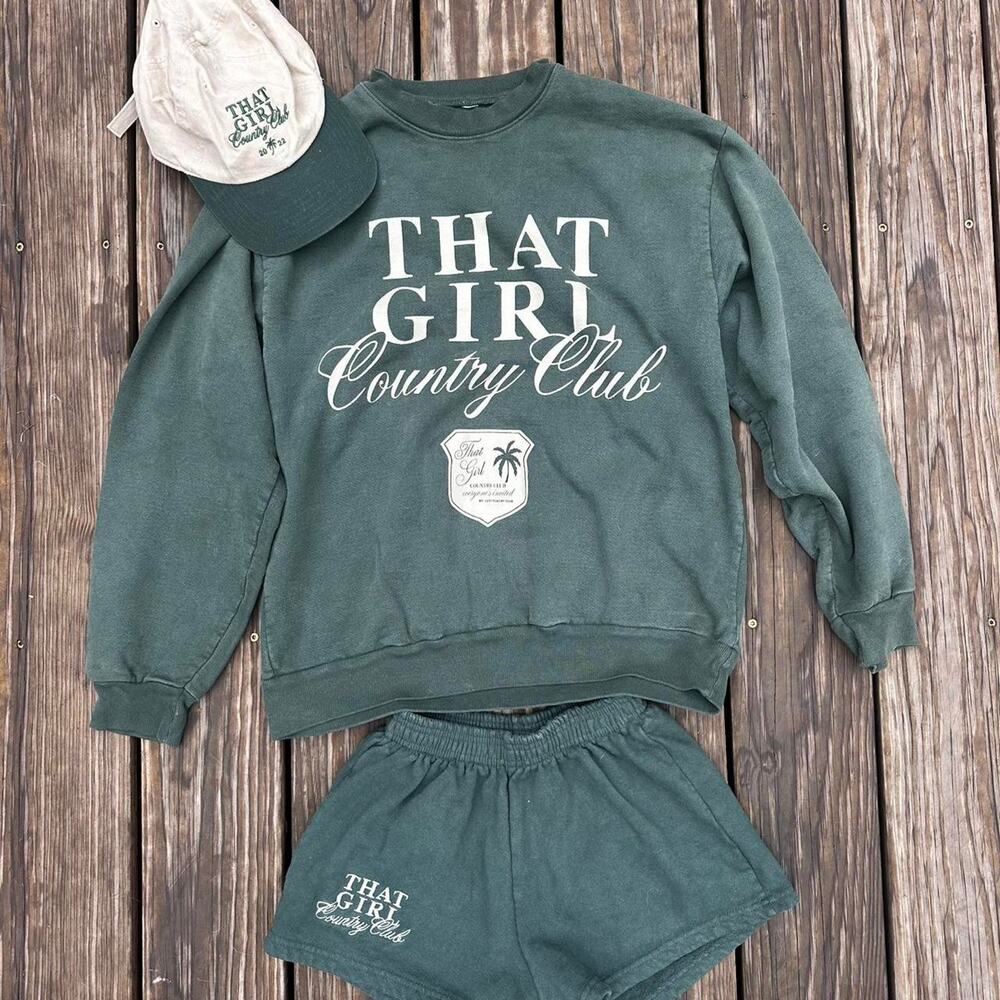 That Girl Country Club Matching Forest Green Lounge Set